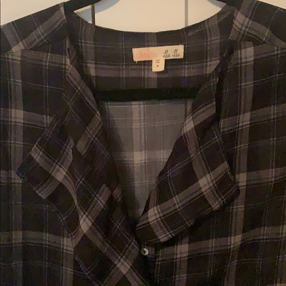 illa illa sheer tartan blouse - Picture 4 of 6